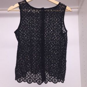 madewell black lace tank